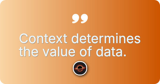 Context determines the value of data.