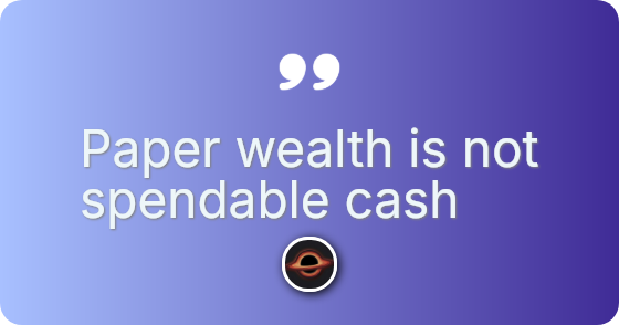 Valuation spikes create unrealized gains