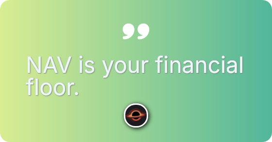 NAV is assets minus liabilities.